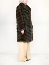 The Aurora Diagonal Sable Fur Coat
