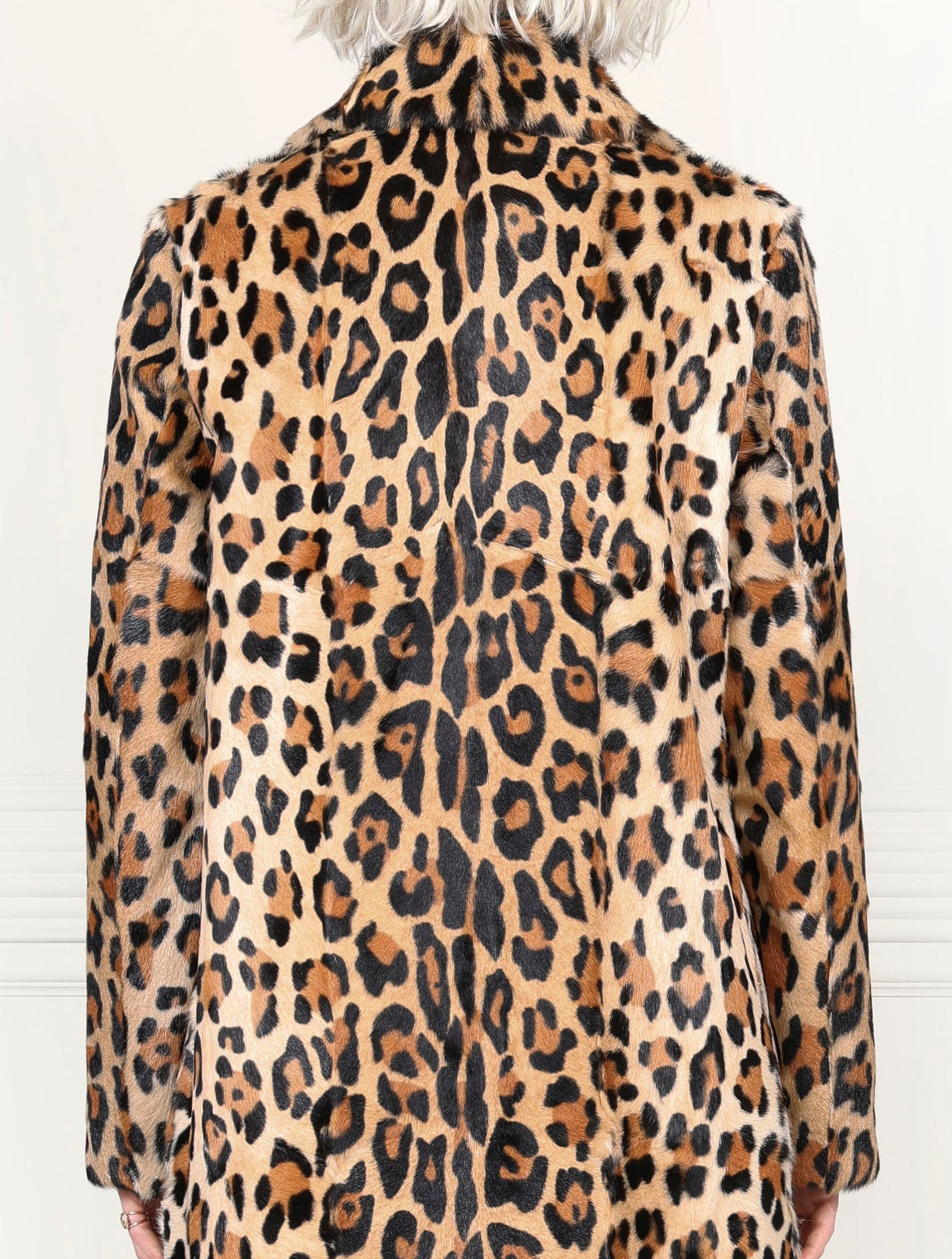 The Esme Leopard Printed Shearling Coat
