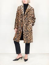 The Esme Leopard Printed Shearling Coat