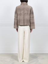 Taupe Mink Fur Jacket