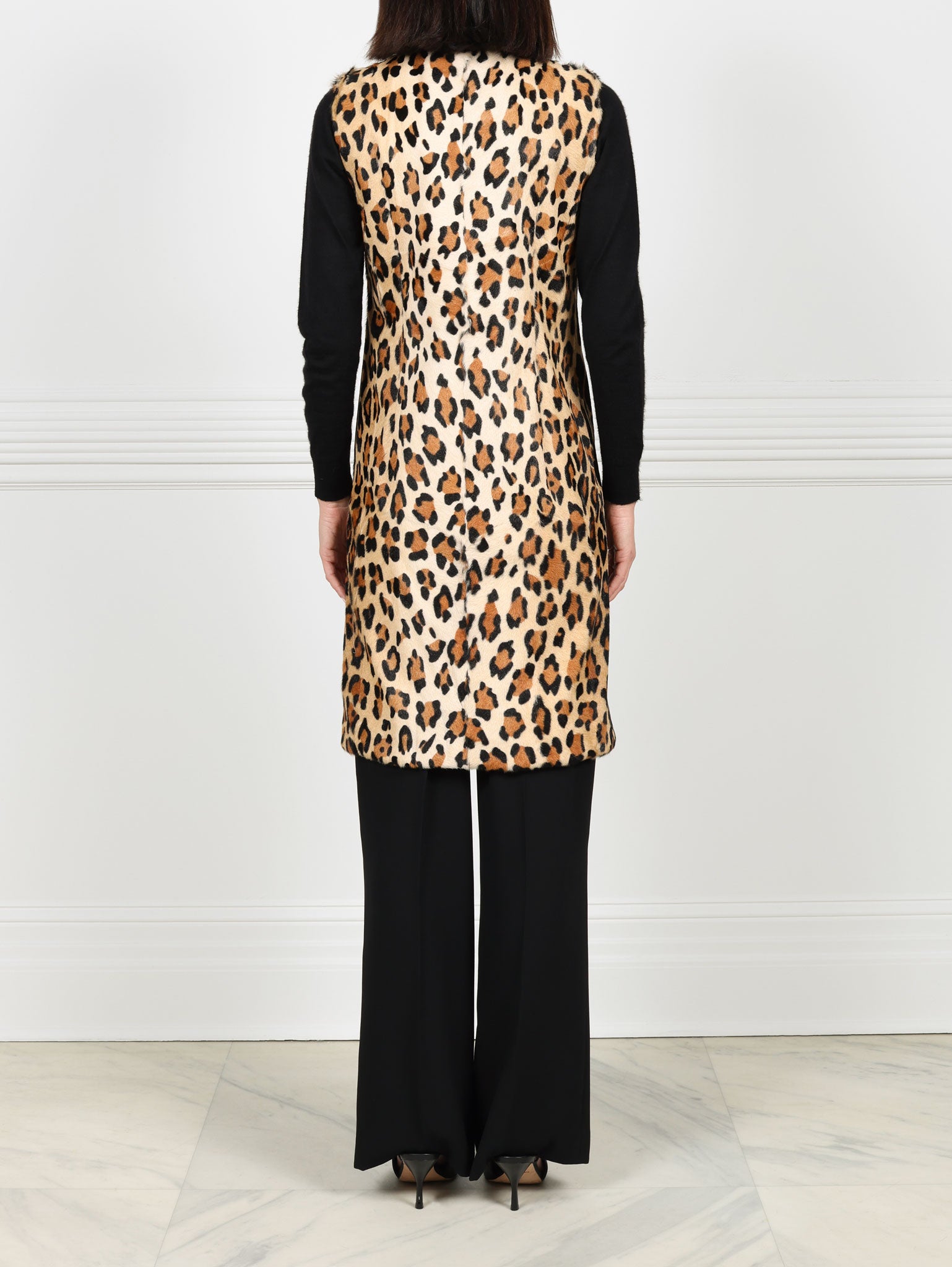 Leopard Shearling Vest