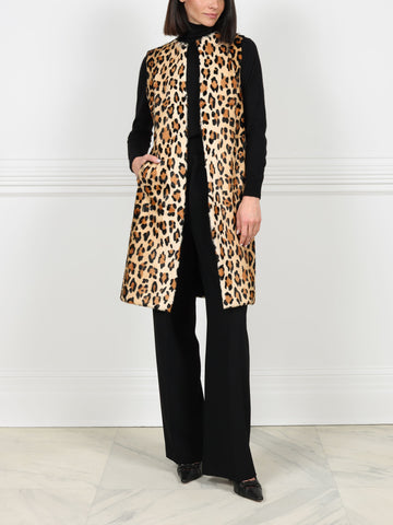 Leopard Shearling Vest