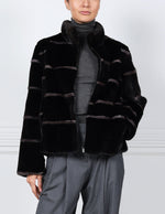 Mink Intarsia Fur Jacket