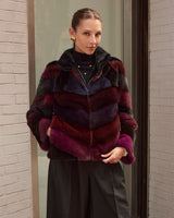 The Upcycled Alia  Mosaic Mink Fur Jacket