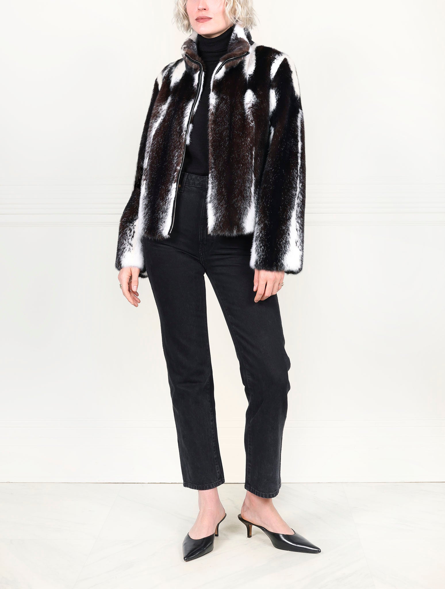 The Leonie Cross Mink Fur Jacket