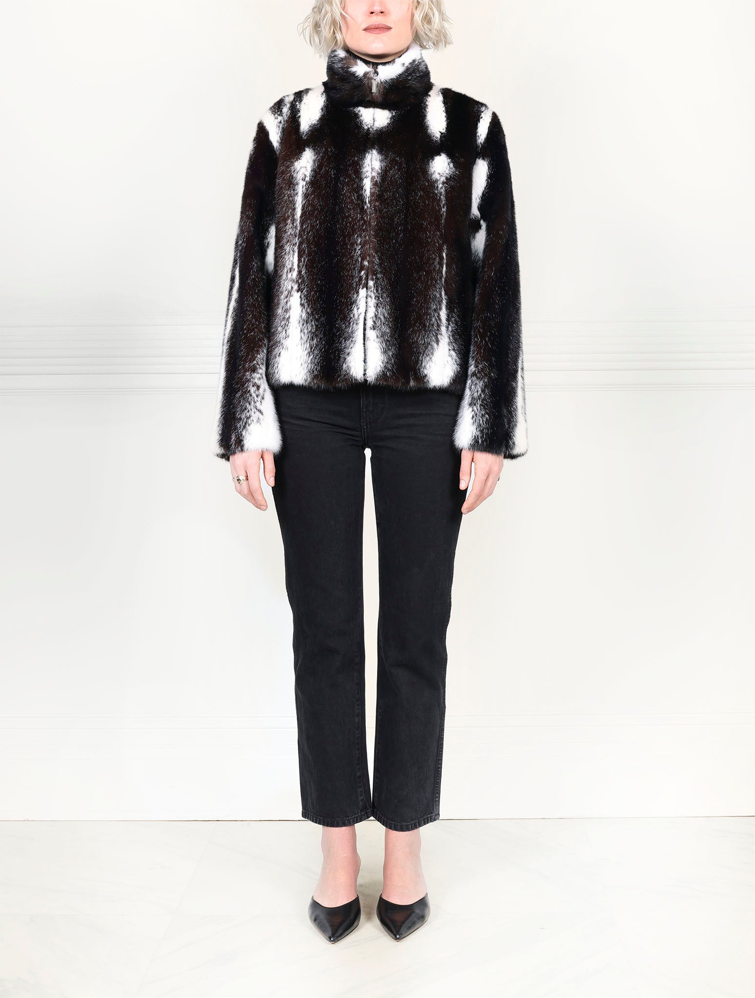 The Leonie Cross Mink Fur Jacket