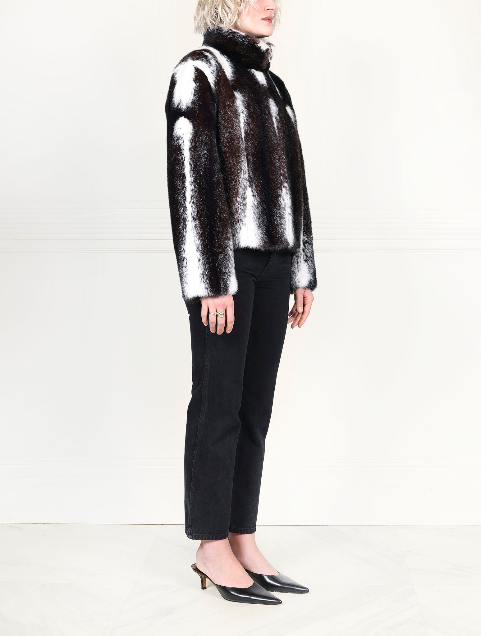 The Leonie Cross Mink Fur Jacket