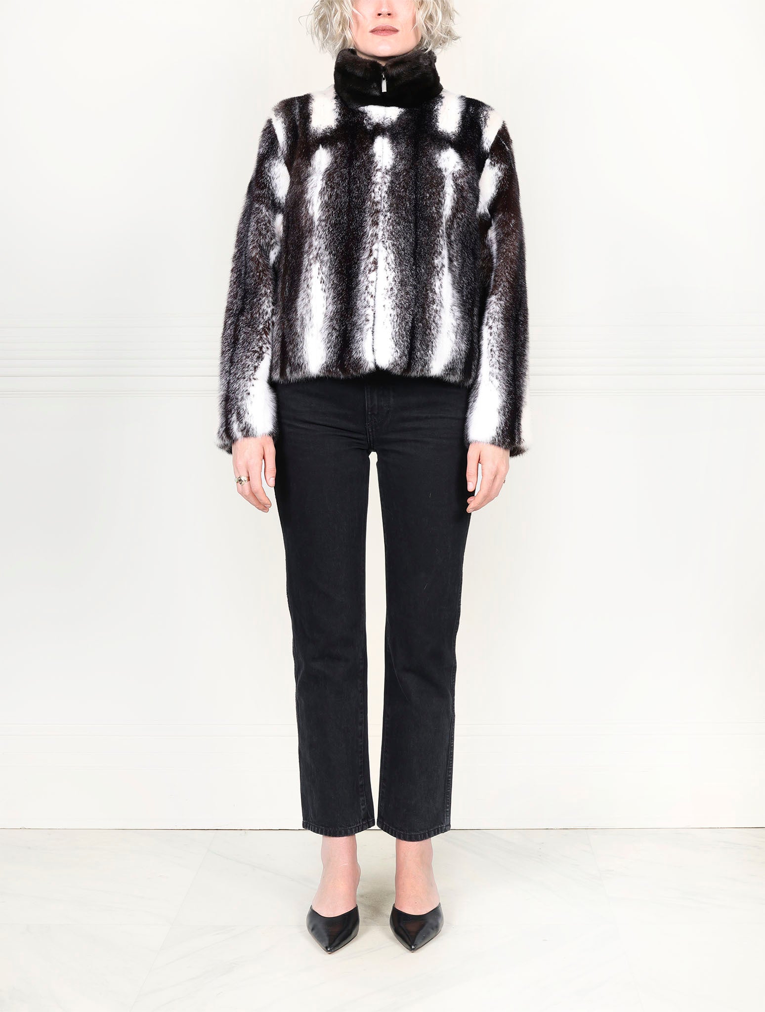 The Larissa Cross Mink Fur Jacket