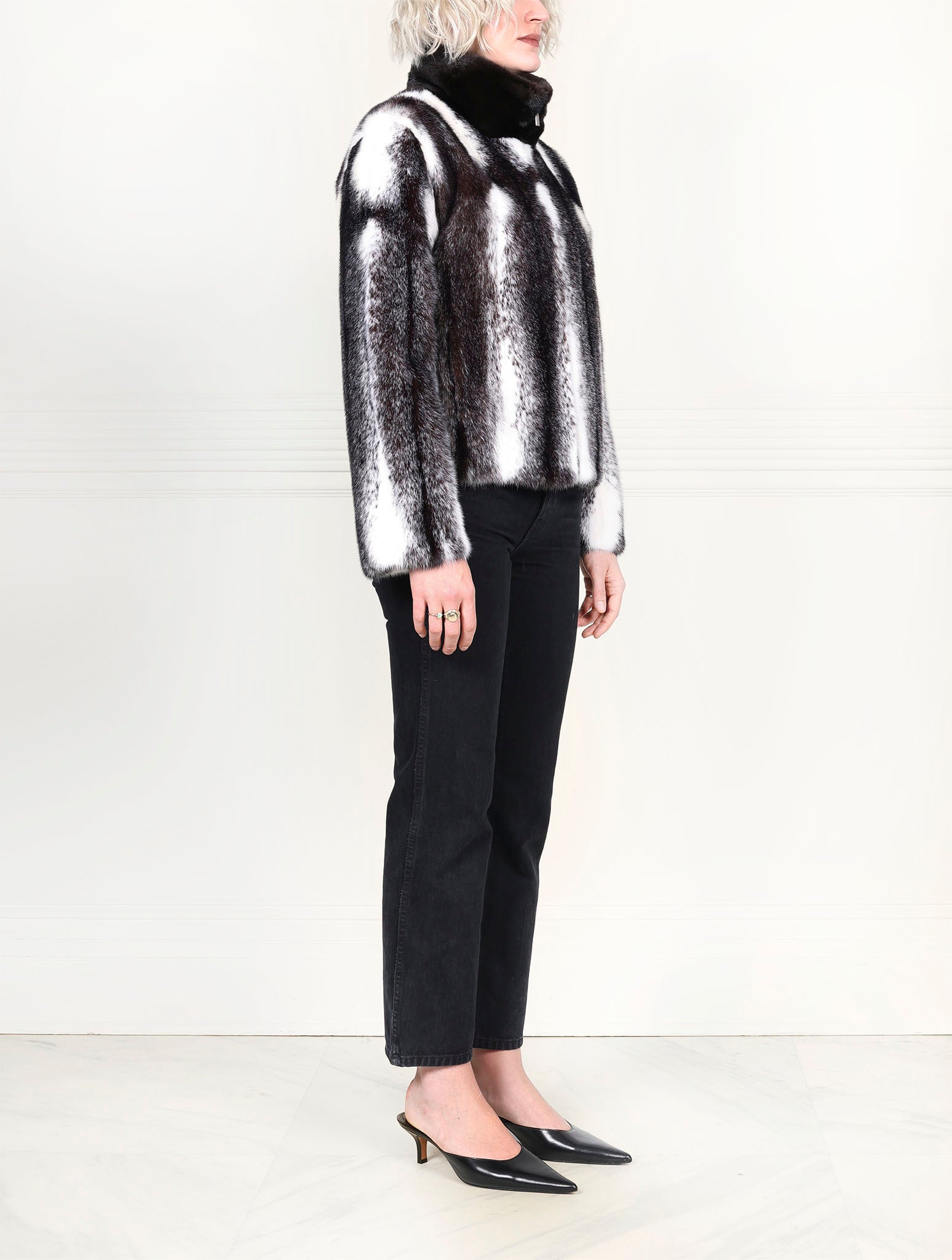 The Larissa Cross Mink Fur Jacket