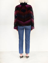 The Upcycled Alia  Mosaic Mink Fur Jacket