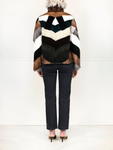 The Upcycled Alia  Mosaic Mink Fur Jacket