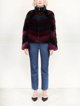 The Upcycled Alia  Mosaic Mink Fur Jacket