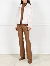Palomino Cross Mink Jacket with Patch Pockets