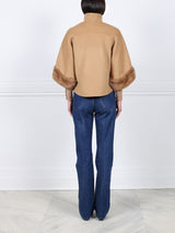 The Maren Wool Cashmere Blend Jacket with Mink Fur Trim