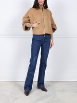 The Maren Wool Cashmere Blend Jacket with Mink Fur Trim