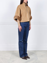 The Maren Wool Cashmere Blend Jacket with Mink Fur Trim