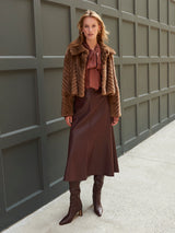 The Mabel Mink Fur & Leather Swing Jacket