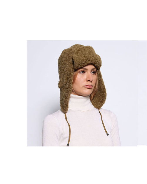Curly Shearling Trapper Hat in Multiple Colors