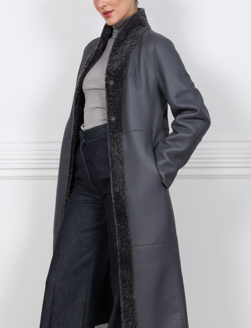 The Cleo Reversible Curly Shearling Coat