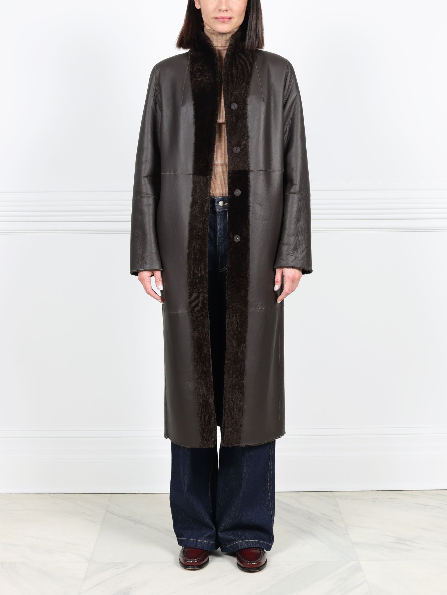 The Cleo Reversible  Shearling Coat