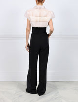 1056-PALOMINO-HORIZONTAL MINK CAP-SLEEVED-SHRUG