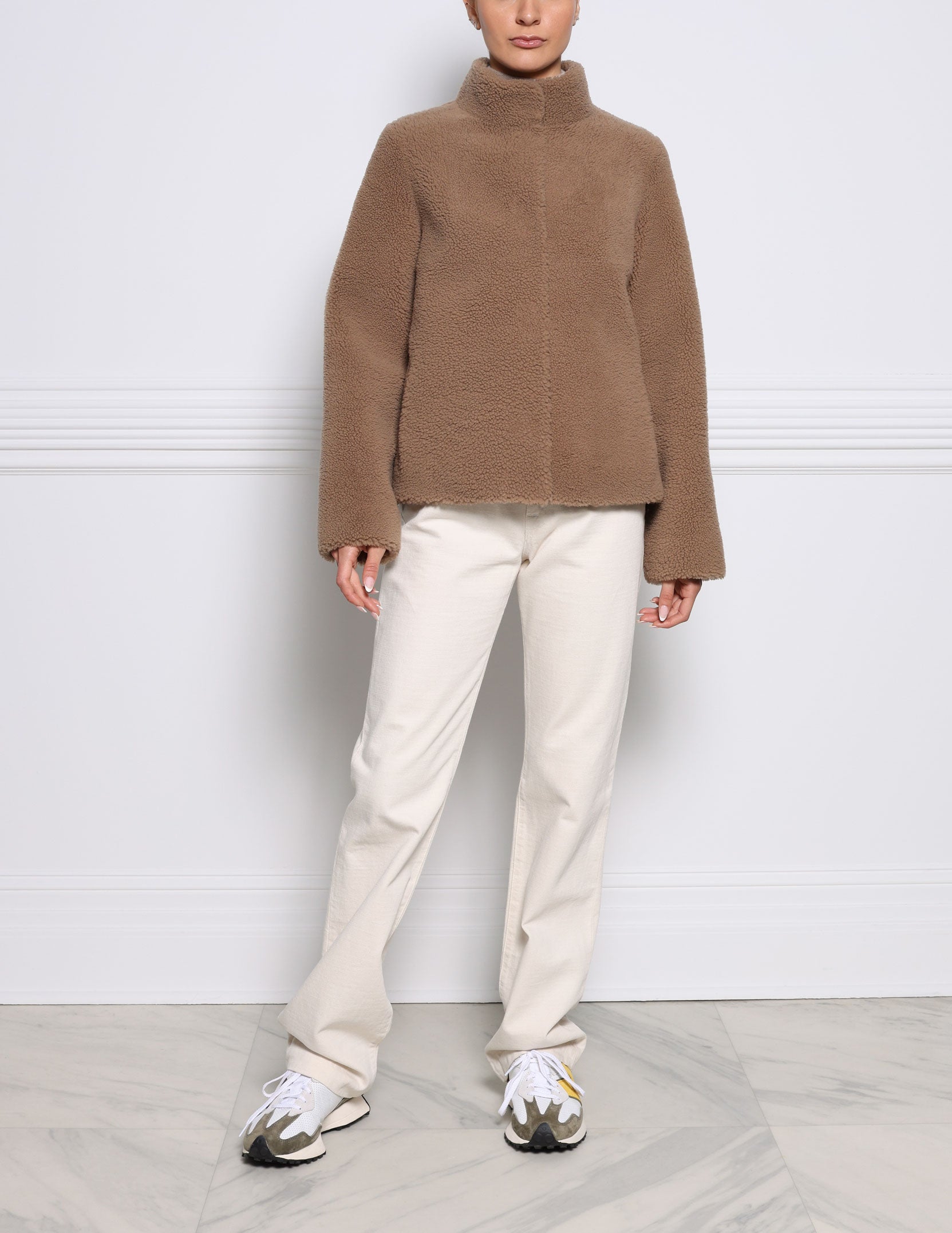 10563X-CAMEL-CURLY-SHEARLING-STAND-COLLAR-JACKET-WITH-ZIPPERS