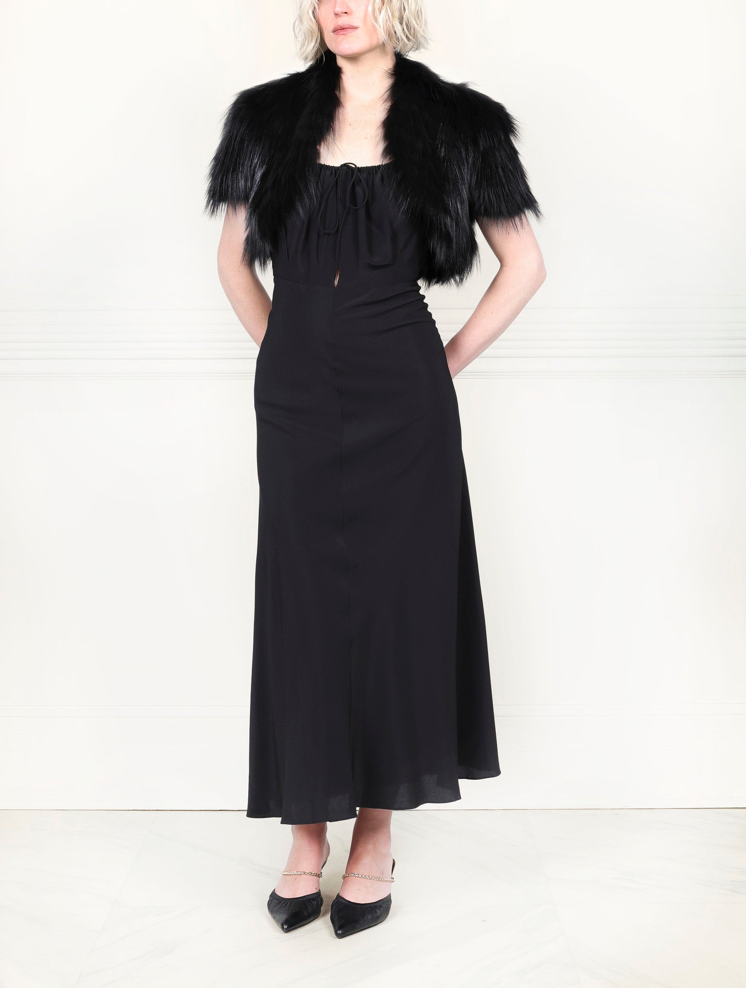 The Drew Layered Fox Fur Shrug