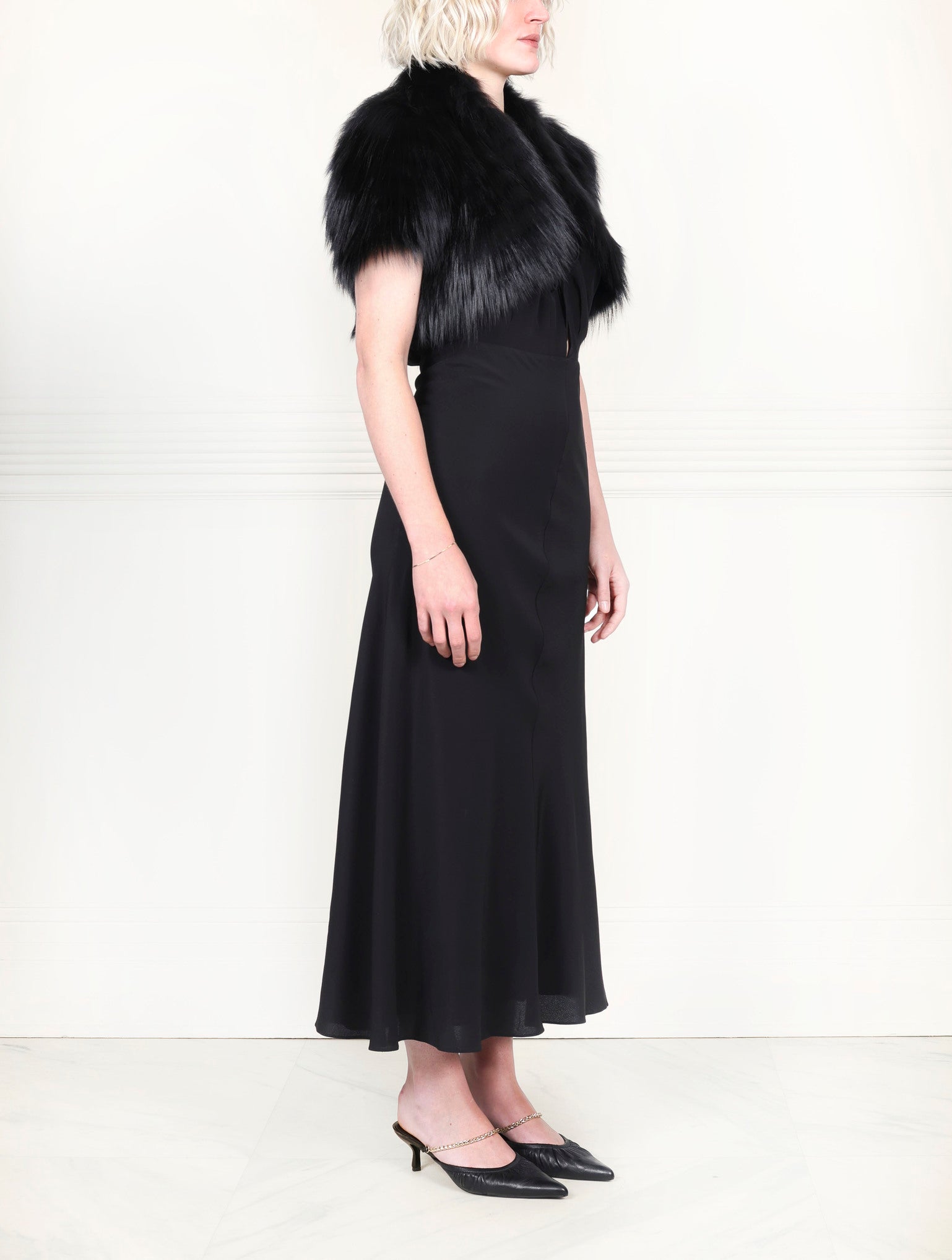 The Drew Layered Fox Fur Shrug