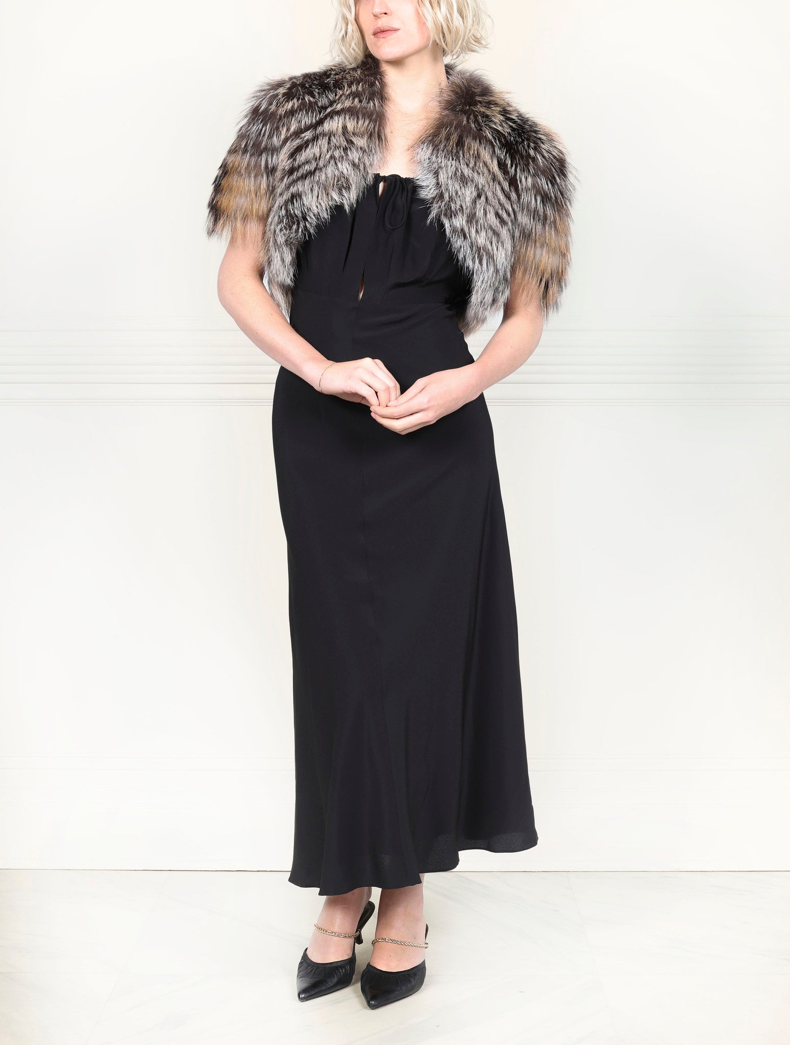 The Drew Layered Fox Fur Shrug