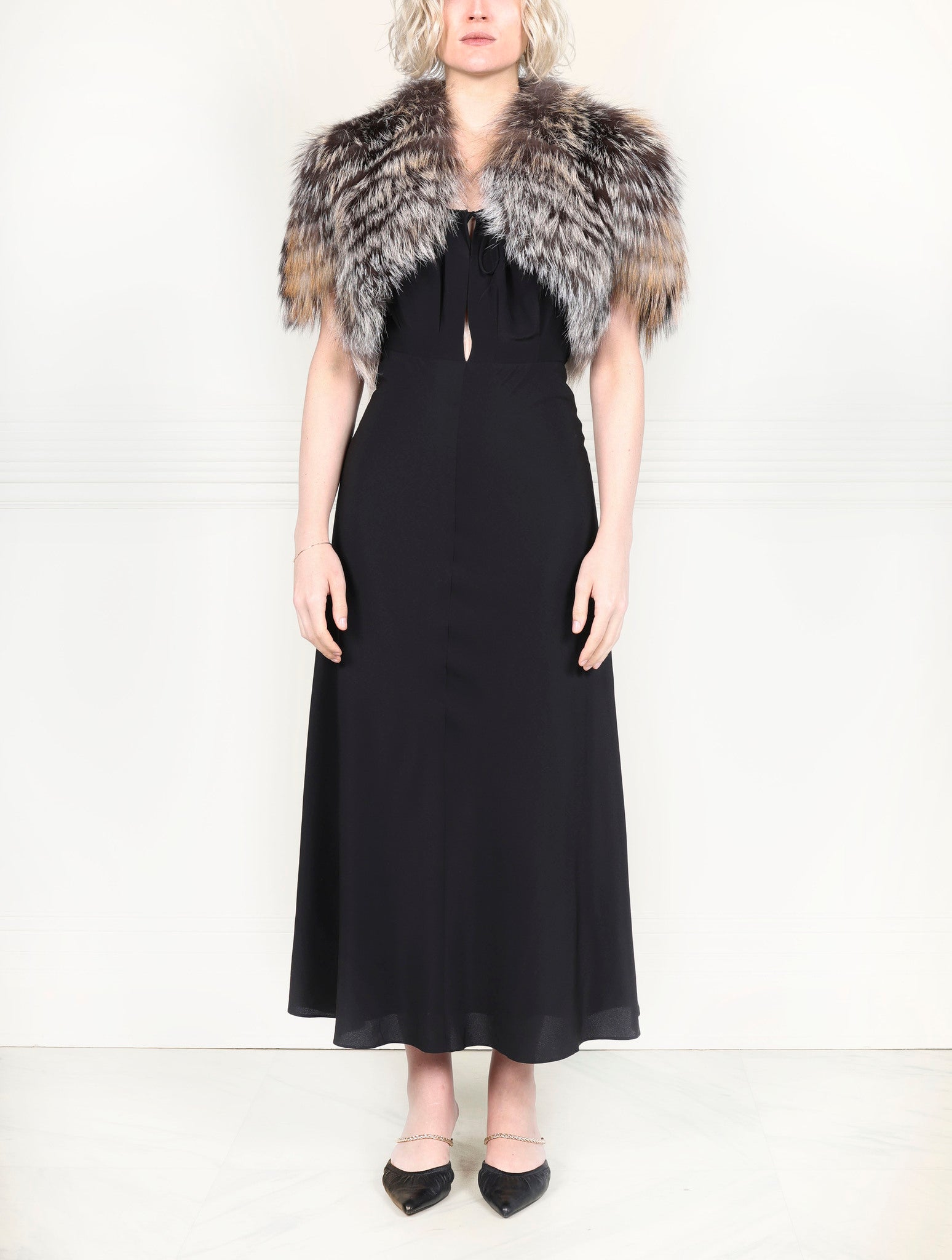 The Drew Layered Fox Fur Shrug