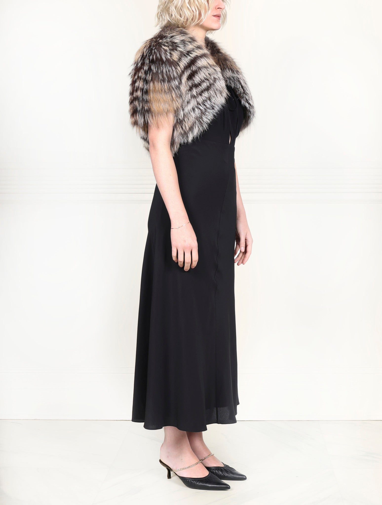 The Drew Layered Fox Fur Shrug