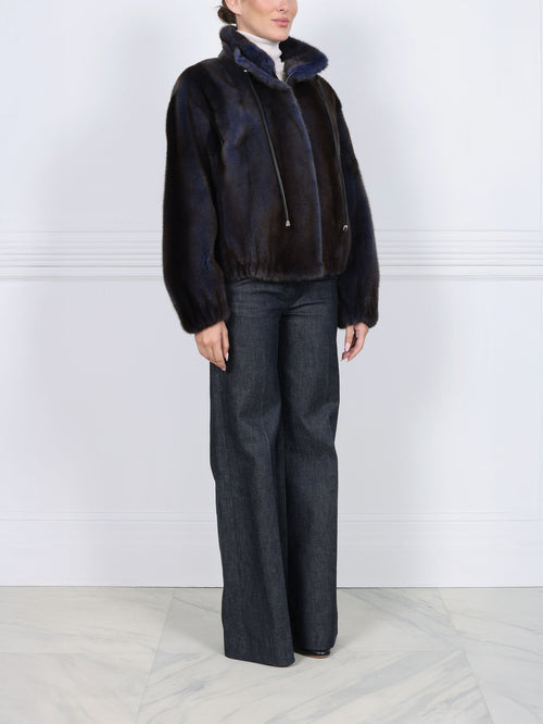 The Verdon Mink Bomber Jacket