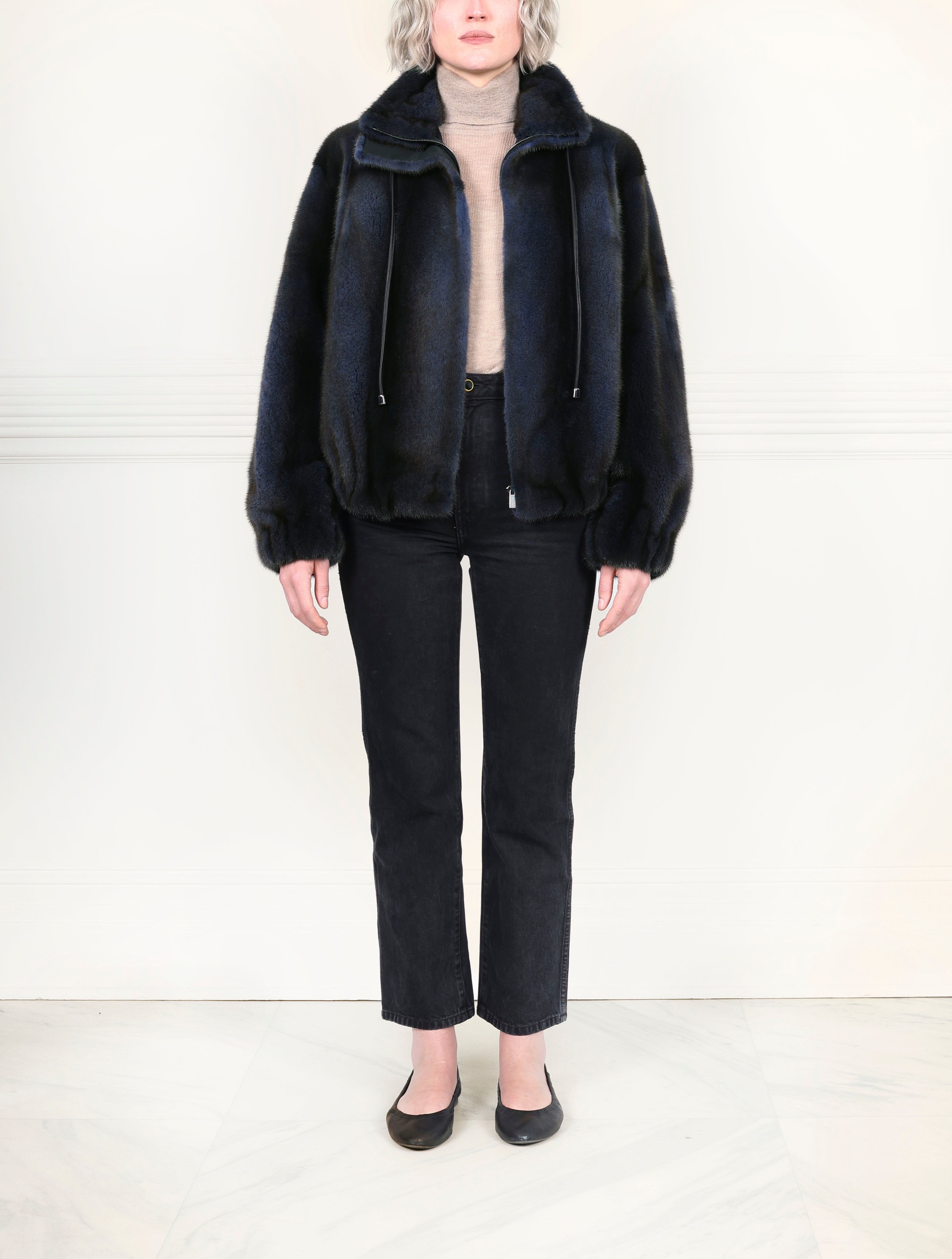 The Verdon Mink Bomber Jacket