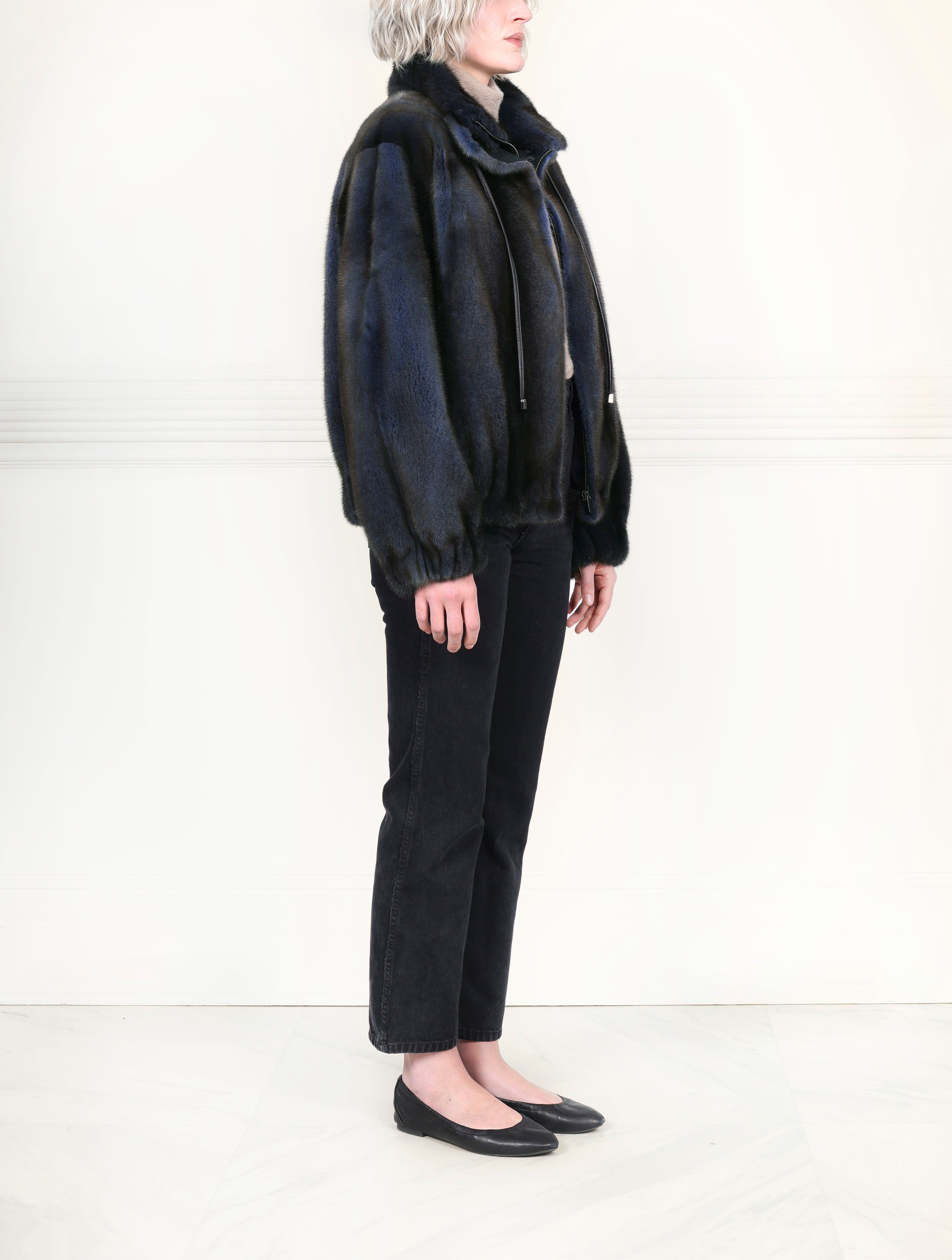 The Verdon Mink Bomber Jacket