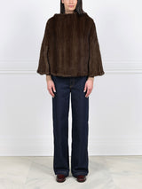 The Valerie Knitted Mink Fur Poncho