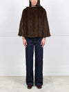 The Valerie Knitted Mink Fur Poncho