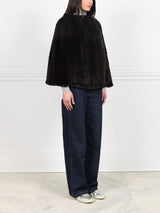 The Valerie Knitted Mink Fur Poncho