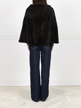The Valerie Knitted Mink Fur Poncho