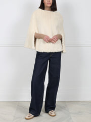 The Valerie Knitted Mink Fur Poncho