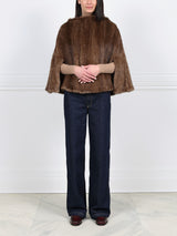 The Valerie Knitted Mink Fur Poncho