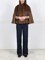 The Valerie Knitted Mink Fur Poncho