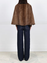 The Valerie Knitted Mink Fur Poncho