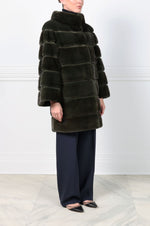 The Pauline Mink Fur & Suede Coat