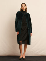 The Marilyn Reversible Belted Shearling Coat