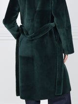The Marilyn Reversible Belted Shearling Coat