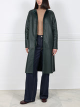 The Marilyn Reversible Belted Shearling Coat