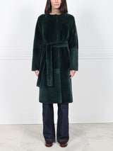 The Marilyn Reversible Belted Shearling Coat