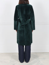 The Marilyn Reversible Belted Shearling Coat
