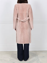 The Marilyn Reversible Belted Shearling Coat