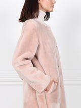 The Marilyn Reversible Belted Shearling Coat